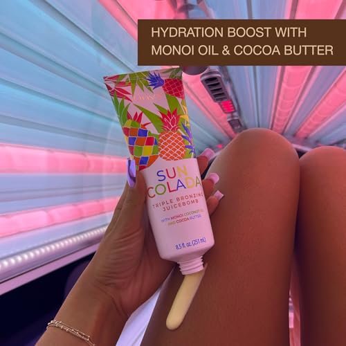Onyx Suncolada Triple Bronzing Lotion for Tanning Bed - Indoor Dark Tanning Accelerator with Bronzer | Anti-Aging, Hydrating, Streak-Free Formula | 8.5 fl oz Avelisse