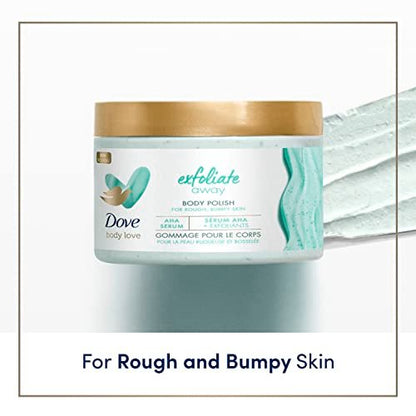 Dove Body Love Body Polish Exfoliate Away 3 Count - AHA Body Scrub for Rough, Bumpy Skin, Silky Smooth Skin, 12 oz Each Avelisse
