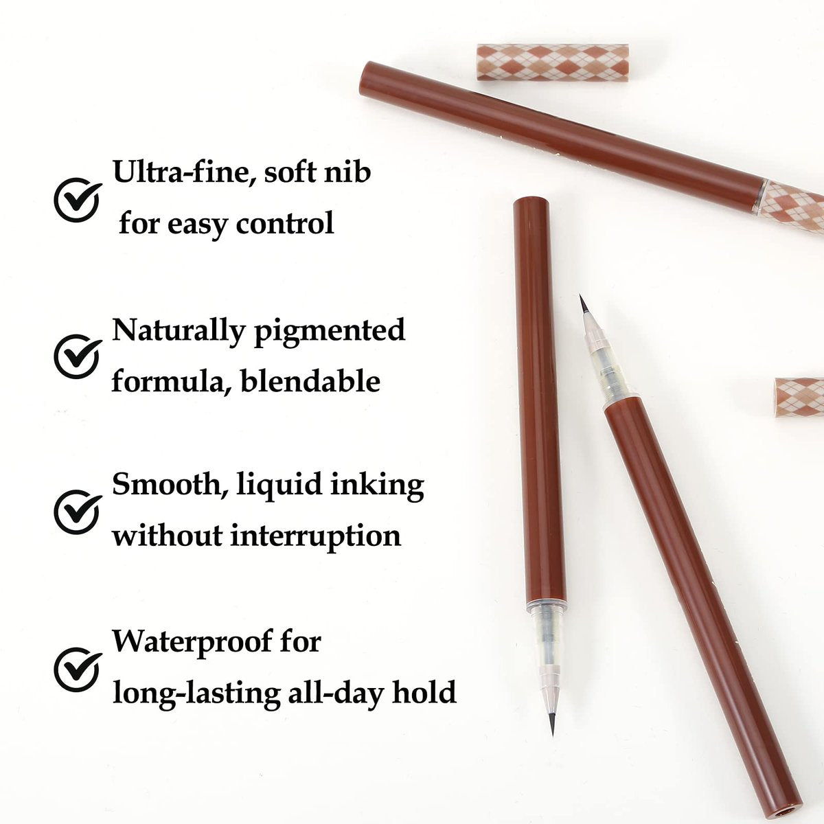 Boobeen Liquid Eyebrow Pen - 0.01mm Precision Tip Micro Brow Pen for Natural, Long-Lasting Eyebrow Makeup (Grey Brown, 0.35 oz) - görsel 7