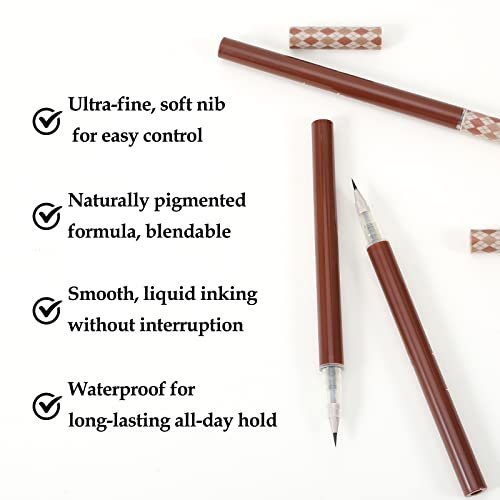 Boobeen Liquid Eyebrow Pen - 0.01mm Precision Tip Micro Brow Pen for Natural, Long-Lasting Eyebrow Makeup (Grey Brown, 0.35 oz) - görsel 8