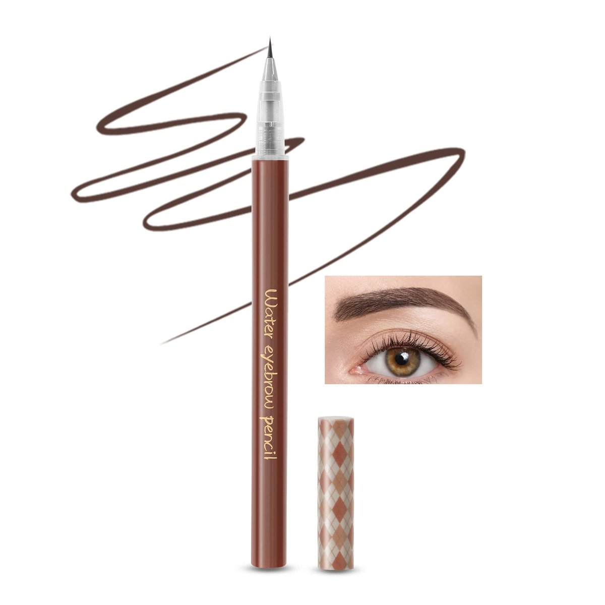 Boobeen Liquid Eyebrow Pen - 0.01mm Precision Tip Micro Brow Pen for Natural, Long-Lasting Eyebrow Makeup (Grey Brown, 0.35 oz) - görsel 1