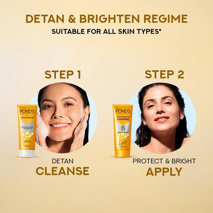POND'S Sun Miracle SPF 55 PA+++ Light Sunscreen 50g | Daily Face Sun Protection