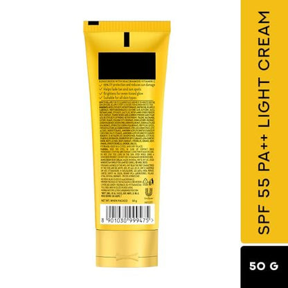 POND'S Sun Miracle SPF 55 PA+++ Light Sunscreen 50g | Daily Face Sun Protection