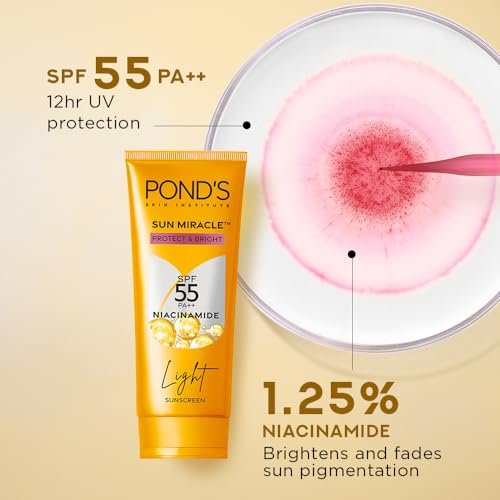 POND'S Sun Miracle SPF 55 PA+++ Light Sunscreen 50g | Daily Face Sun Protection - görsel 8