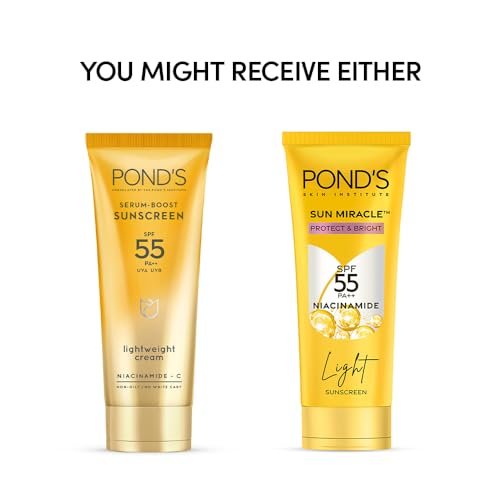 POND'S Sun Miracle SPF 55 PA+++ Light Sunscreen 50g | Daily Face Sun Protection - görsel 6