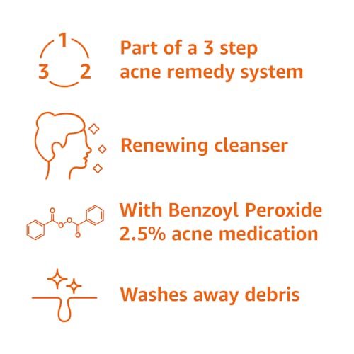 3-Step Acne Treatment System with 2.5% Benzoyl Peroxide Facial Cleanser, 4 oz - görsel 6