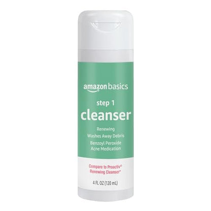 3-Step Acne Treatment System with 2.5% Benzoyl Peroxide Facial Cleanser, 4 oz