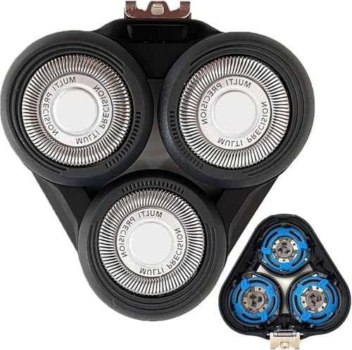 Gleway SH50 Replacement Shaving Head Compatible with Philips Series 5000 - Round Shell Half Cutter-Head Models Avelisse