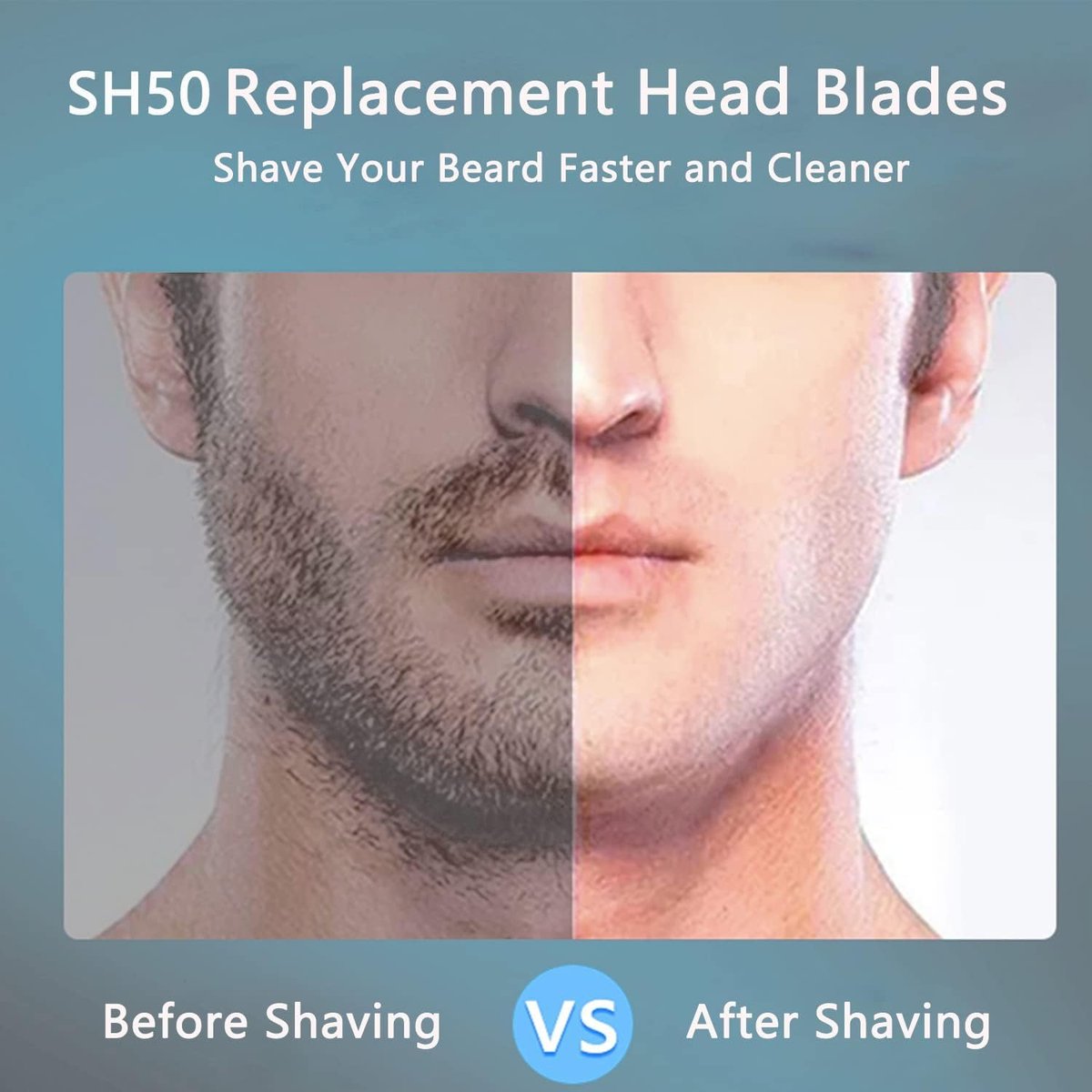 Gleway SH50 Replacement Shaving Head Compatible with Philips Series 5000 - Round Shell Half Cutter-Head Models Avelisse