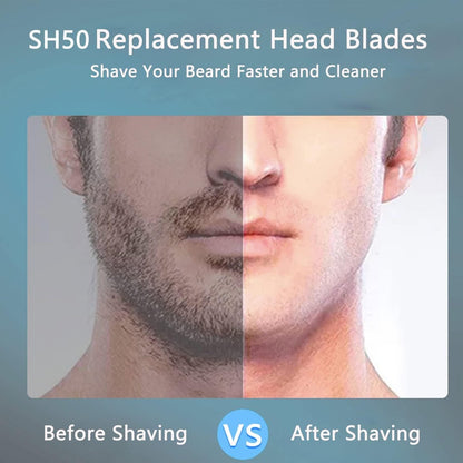 Gleway SH50 Replacement Shaving Head Compatible with Philips Series 5000 - Round Shell Half Cutter-Head Models Avelisse