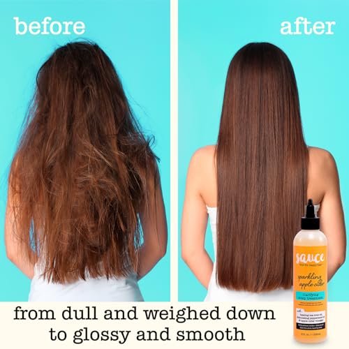 SAUCE BEAUTY Clarifying Scalp Treatment - Sparkling Apple Cider Scalp & Hair Cleanser with Apple Cider Vinegar & Tea Tree Oil for Dry, Itchy Scalp, All Hair Types (8 Fl Oz) Avelisse