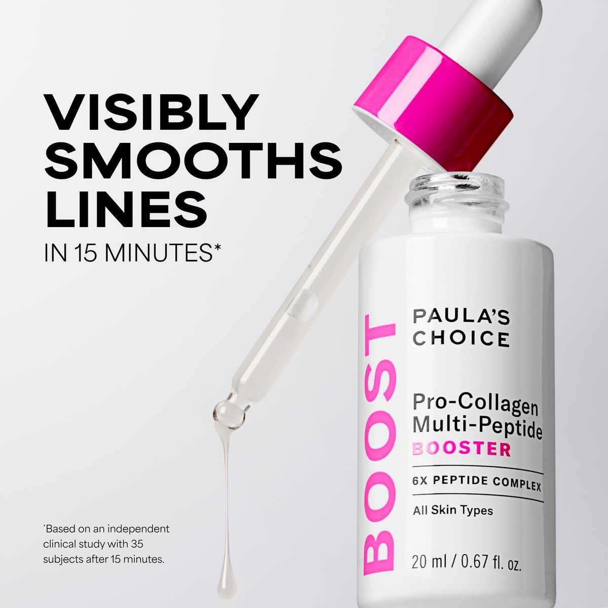 Paula’s Choice Pro-Collagen Multi-Peptide Booster Face Serum – Wrinkle Serum with Hyaluronic Acid & Amino Acids, Fragrance-Free, 0.67 oz Avelisse