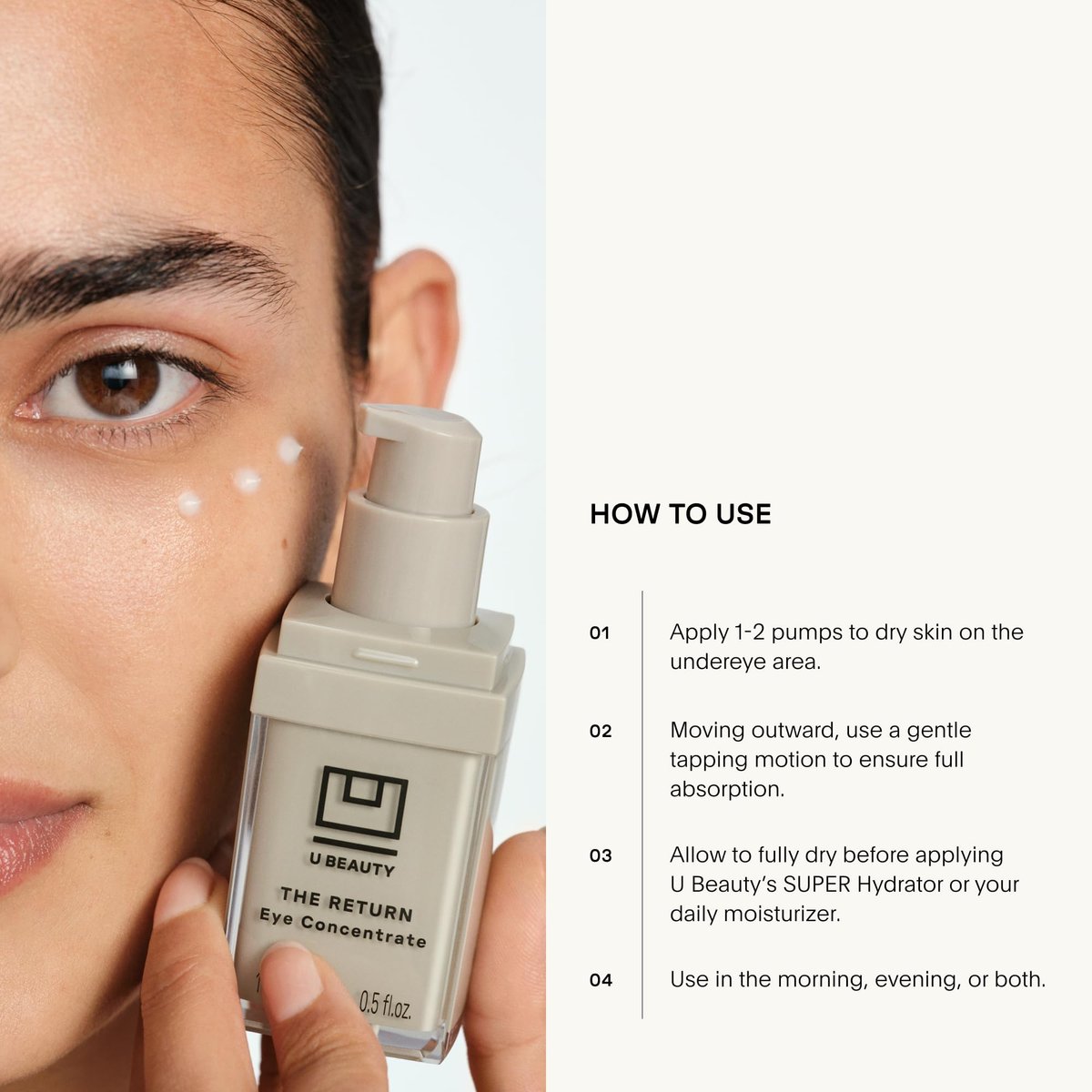 U Beauty The RETURN Eye Concentrate – Anti-Aging Eye Cream with Peptides & Antioxidants for Brighter, Tighter Under Eyes – Reduce Fine Lines, Puffiness & Dark Circles (0.5 fl oz) Avelisse