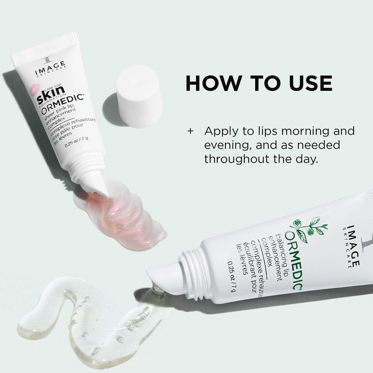 IMAGE Skincare Ormedic pH Balancing Lip Enhancement Complex - Clear & Sheer Pink (Set of 2) - Hydrating Lip Plumper with Avocado Oil & Vitamin E Avelisse