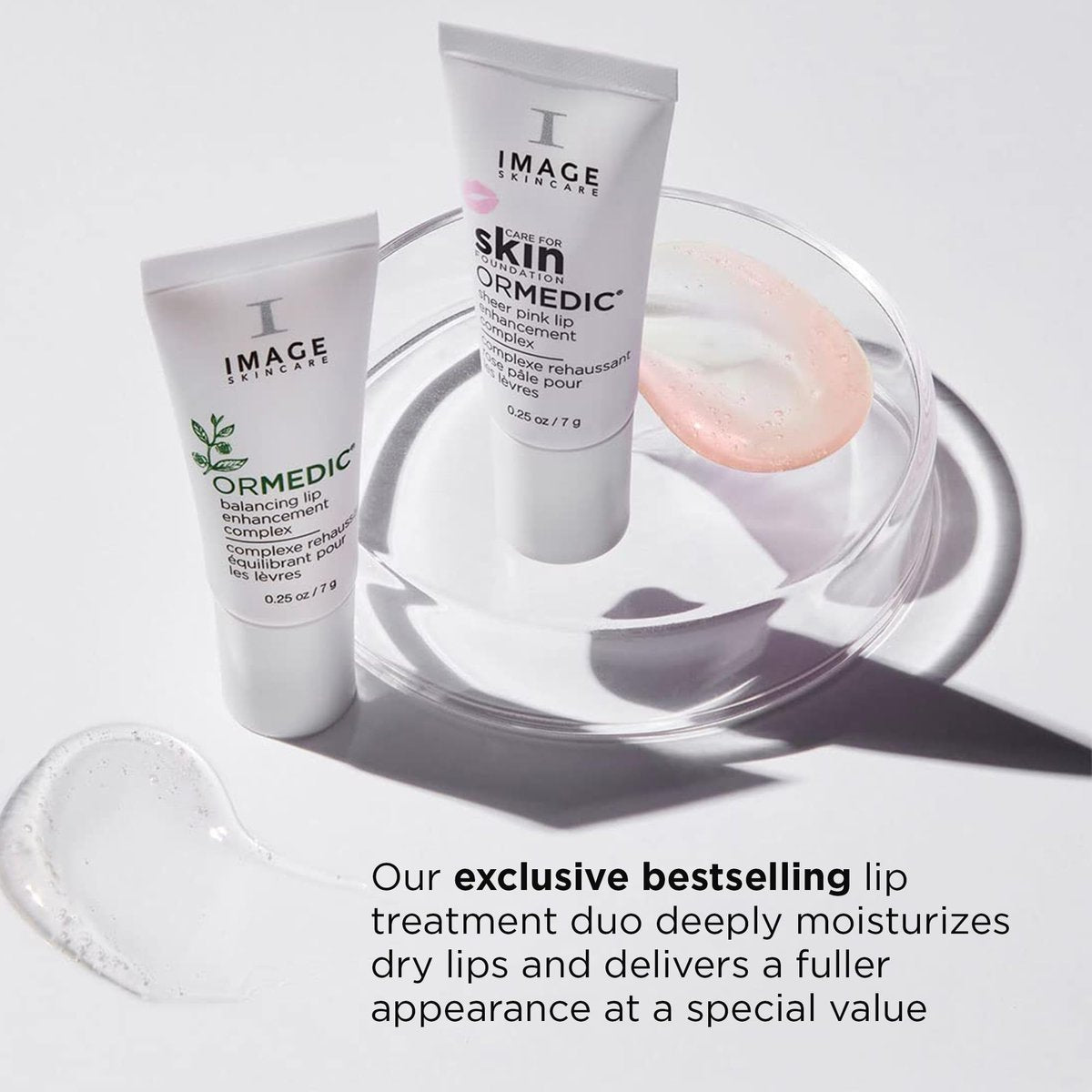 IMAGE Skincare Ormedic pH Balancing Lip Enhancement Complex - Clear & Sheer Pink (Set of 2) - Hydrating Lip Plumper with Avocado Oil & Vitamin E Avelisse