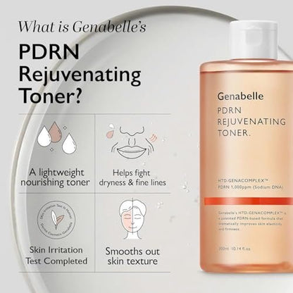 Genabelle PDRN Rejuvenating Toner - Deep Hydration & Skin Barrier Support with PDRN, Panthenol, Hyaluronic Acid - 300ml Avelisse