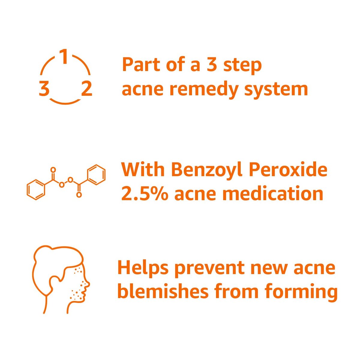 3-Step Acne Remedy System with 2.5% Benzoyl Peroxide - Breakout & Blemish Treatment, 2 Fl Oz - görsel 5