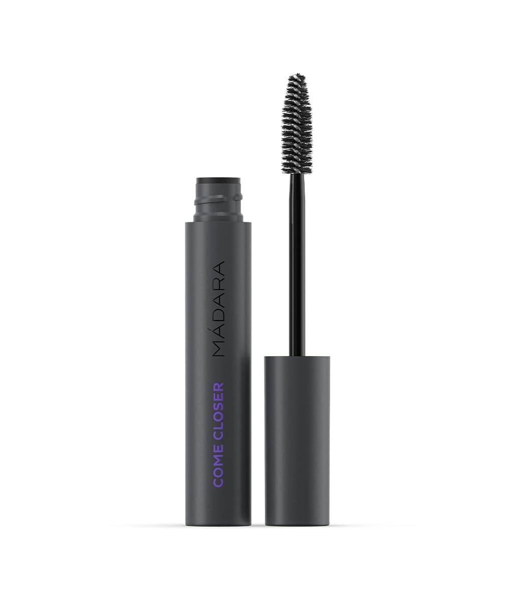 MADARA Organic Skincare Come Closer Infinite Lash Mascara – Lengthening & Defining Peptide-Infused Mascara, Ecocert Certified, Jet Black, 0.2 oz - görsel 1