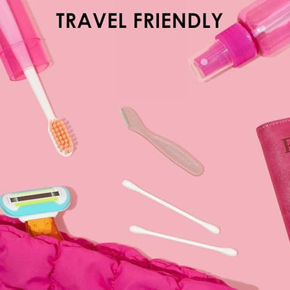JAPONESQUE Mini Touch Up Razors - Travel Size Dermaplaning Tool Set - 3 Piece Mini Travel Razor Kit for Women