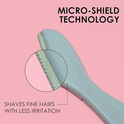 JAPONESQUE Mini Touch Up Razors - Travel Size Dermaplaning Tool Set - 3 Piece Mini Travel Razor Kit for Women