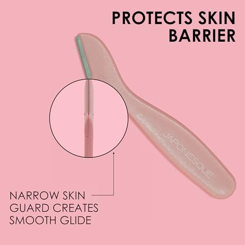 JAPONESQUE Mini Touch Up Razors - Travel Size Dermaplaning Tool Set - 3 Piece Mini Travel Razor Kit for Women - görsel 10
