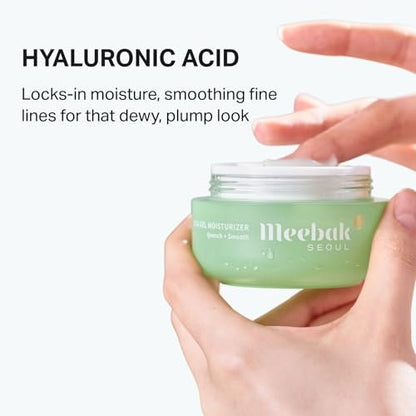 Meebak Cica Gel Face Moisturizer – Lightweight Hydrating Water Cream with Hyaluronic Acid & Vegan Collagen for All-Day Glass Skin Avelisse