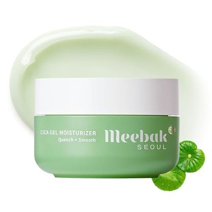 Meebak Cica Gel Face Moisturizer – Lightweight Hydrating Water Cream with Hyaluronic Acid & Vegan Collagen for All-Day Glass Skin Avelisse