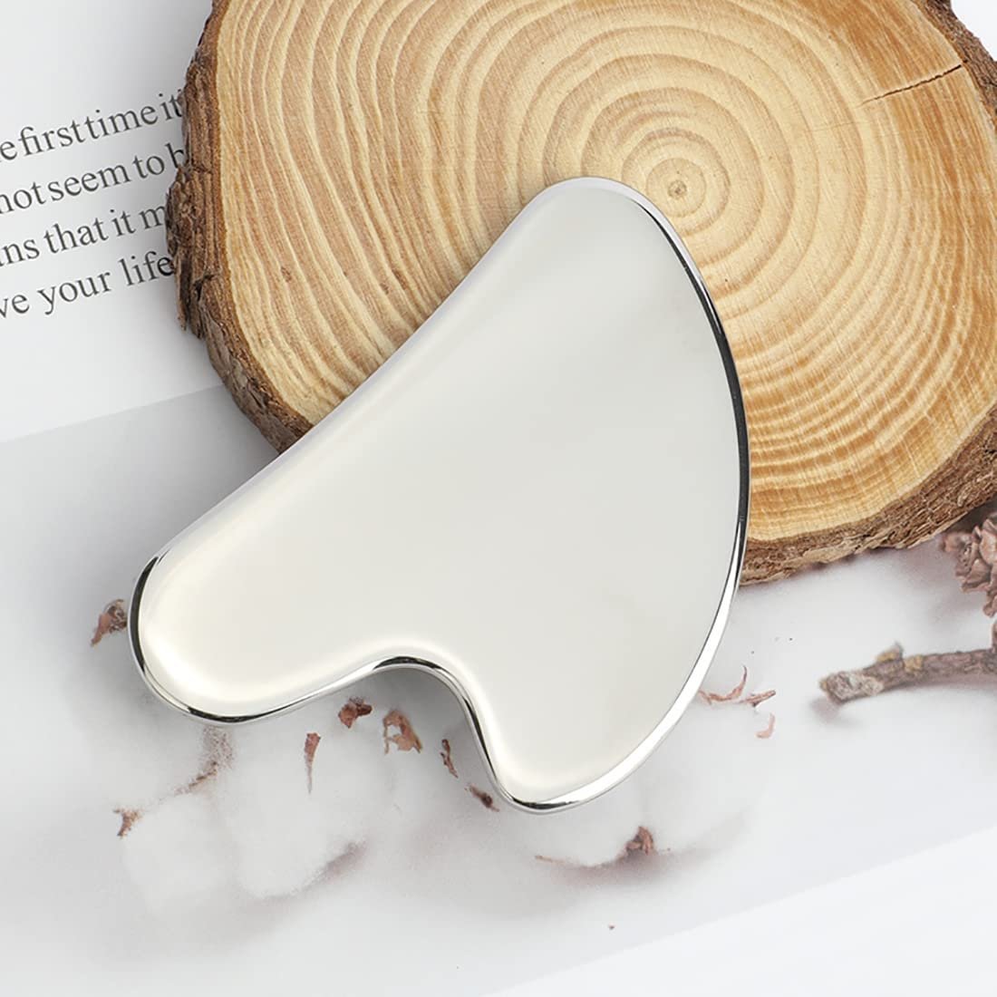 Lanfixilly Stainless Steel Gua Sha and Face Roller Set - Facial Tool for Face Sculpting, Metal Skin Care Massager for Women - görsel 12