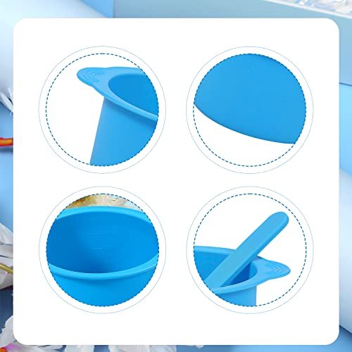 AIEX 2-Pack Silicone Wax Pot Liners with 2 Blue Spatulas - Reusable for 16oz Electric Wax Warmers (Pink & Blue) - görsel 6