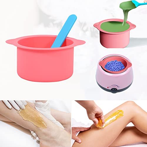 AIEX 2-Pack Silicone Wax Pot Liners with 2 Blue Spatulas - Reusable for 16oz Electric Wax Warmers (Pink & Blue) - görsel 12