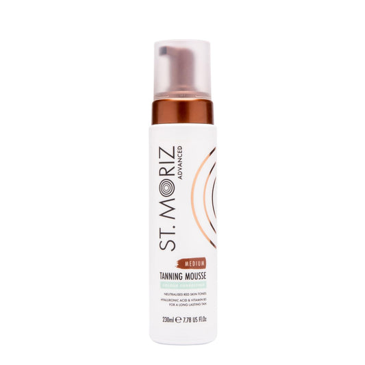 St Moriz Advanced Color Correcting Self Tanner Mousse in Medium - Streak-Free Instant Self Tanning Foam for Face & Body, Long Lasting, No Mitt Needed (7.78 fl oz) Avelisse
