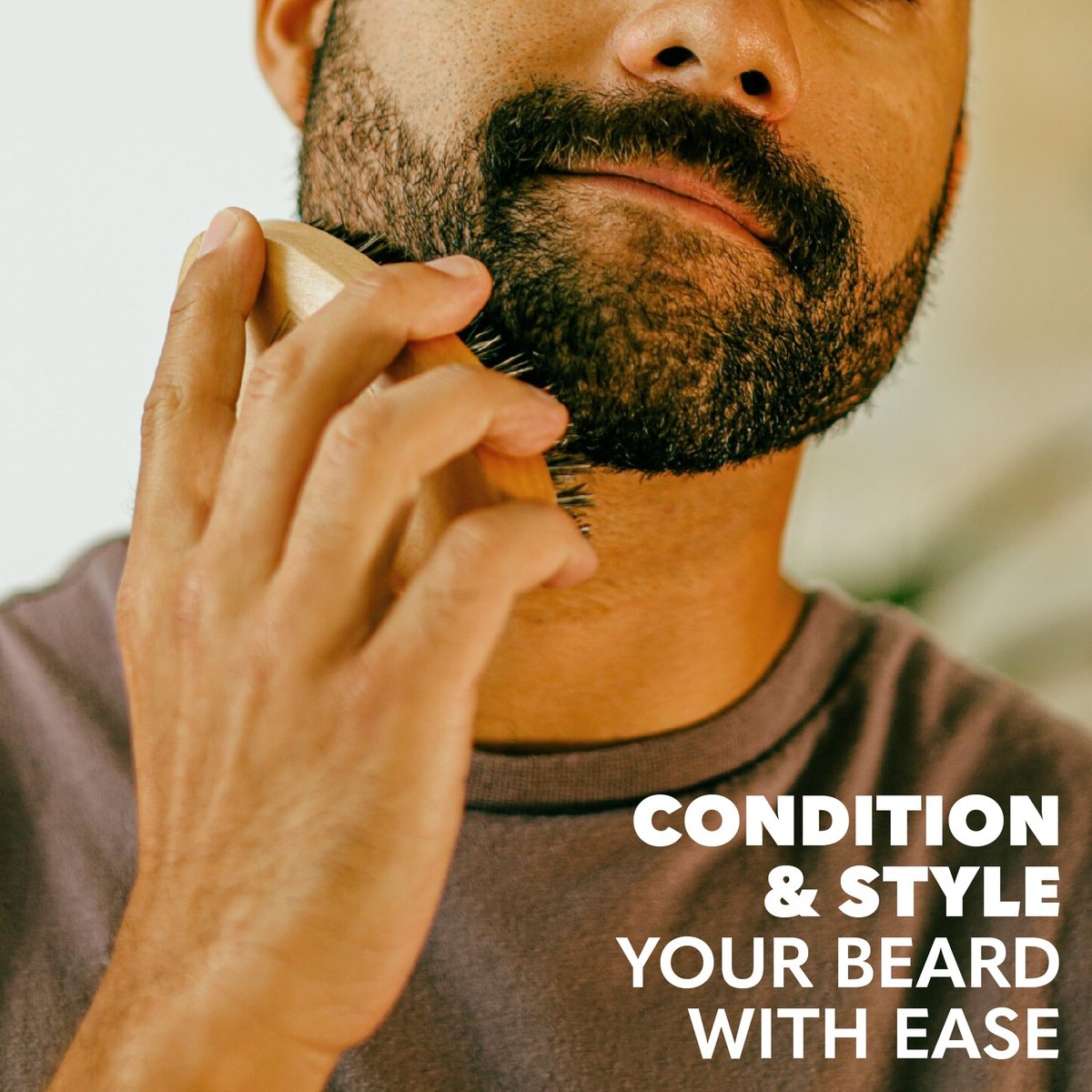 Beard Club Men's Boar Bristle Brush - Birchwood Grooming Tool for Styling, Taming and Healthy Beard Growth Avelisse