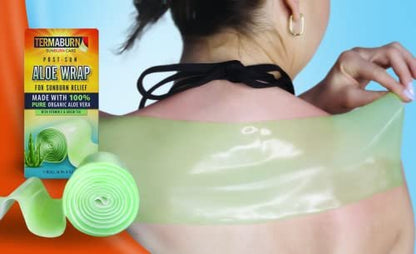TermaBurn Wearable Aloe Wrap for Sunburn Relief - Hospital-Inspired Hydrogel After-Sun Treatment, Second-Skin Care that Cools, Soothes & Hydrates Dry, Peeling, Irritated Skin Avelisse