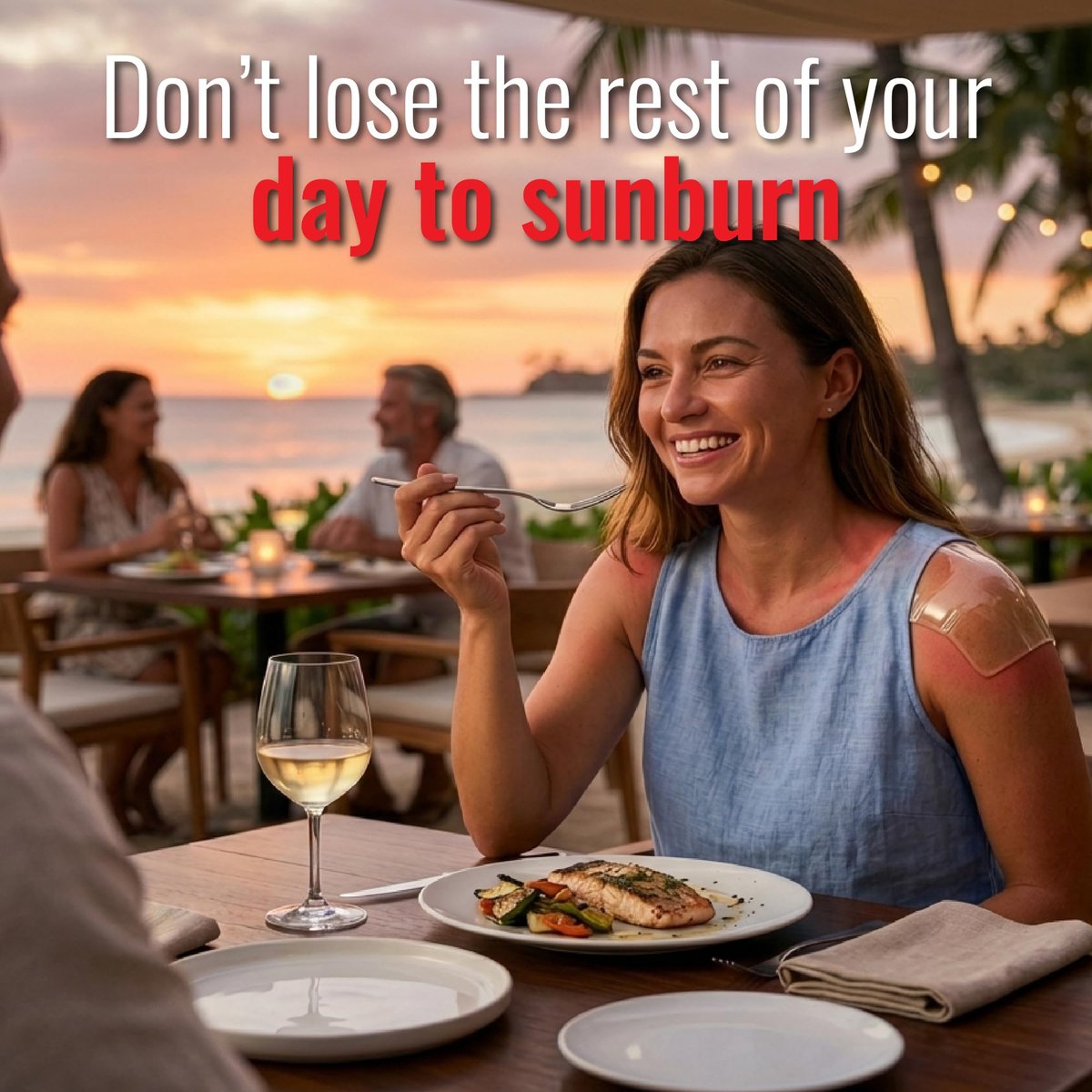 TermaBurn Wearable Aloe Wrap for Sunburn Relief - Hospital-Inspired Hydrogel After-Sun Treatment, Second-Skin Care that Cools, Soothes & Hydrates Dry, Peeling, Irritated Skin Avelisse