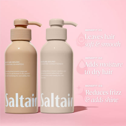 Saltair Moisture Bound Haircare Set – Shampoo & Conditioner 2-Pack, 28 Fl Oz (1L) Total for Hydrated, Healthy Hair Avelisse
