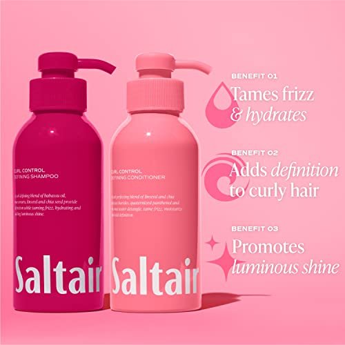 Saltair Curl Control Haircare Set – Shampoo and Conditioner for Defined, Frizz-Free Curls Avelisse