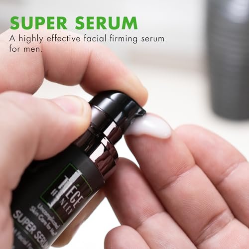 Tiege Hanley Anti Aging Face Serum for Men – Super Serum with Peptides, Retinyl Palmitate, and Sodium Hyaluronate to Firm Skin and Reduce Fine Lines – Men’s Skin Care – 0.5 Fl Oz (2 Pack) Avelisse