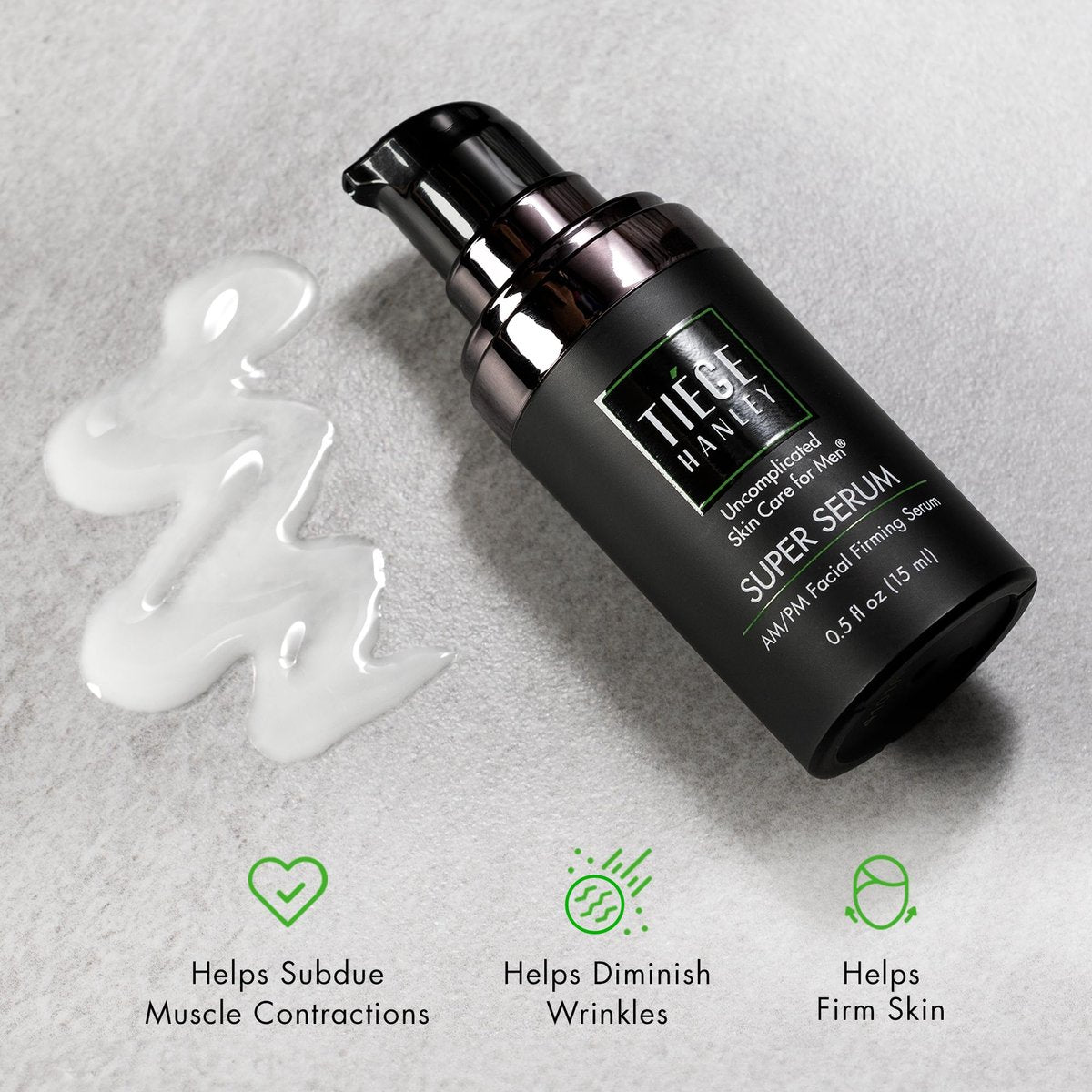 Tiege Hanley Anti Aging Face Serum for Men – Super Serum with Peptides, Retinyl Palmitate, and Sodium Hyaluronate to Firm Skin and Reduce Fine Lines – Men’s Skin Care – 0.5 Fl Oz (2 Pack) Avelisse