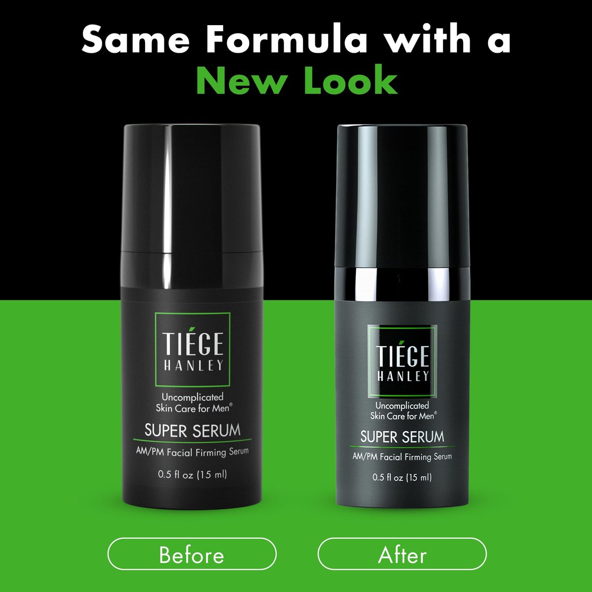 Tiege Hanley Anti Aging Face Serum for Men – Super Serum with Peptides, Retinyl Palmitate, and Sodium Hyaluronate to Firm Skin and Reduce Fine Lines – Men’s Skin Care – 0.5 Fl Oz (2 Pack) Avelisse