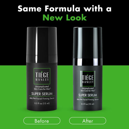 Tiege Hanley Anti Aging Face Serum for Men – Super Serum with Peptides, Retinyl Palmitate, and Sodium Hyaluronate to Firm Skin and Reduce Fine Lines – Men’s Skin Care – 0.5 Fl Oz (2 Pack) Avelisse