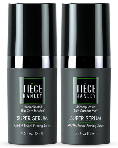 Tiege Hanley Anti Aging Face Serum for Men – Super Serum with Peptides, Retinyl Palmitate, and Sodium Hyaluronate to Firm Skin and Reduce Fine Lines – Men’s Skin Care – 0.5 Fl Oz (2 Pack) Avelisse
