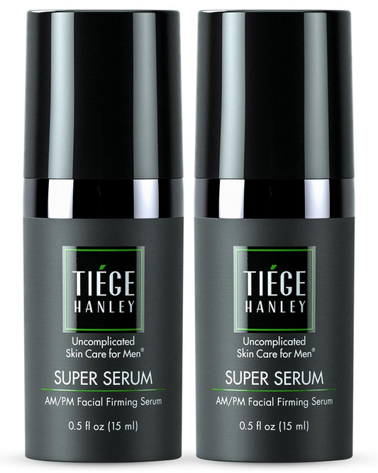 Tiege Hanley Anti Aging Face Serum for Men – Super Serum with Peptides, Retinyl Palmitate, and Sodium Hyaluronate to Firm Skin and Reduce Fine Lines – Men’s Skin Care – 0.5 Fl Oz (2 Pack) Avelisse