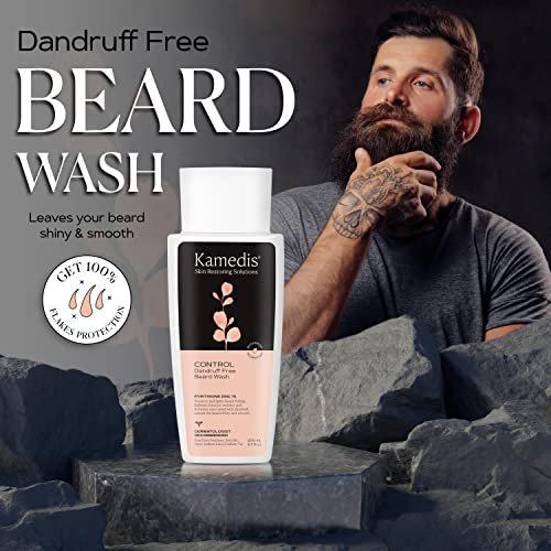KAMEDIS Beard Wash - Dandruff & Flake Free Beard Shampoo with Pyrithione Zinc & Salicylic Acid, 6.7 oz - görsel 14