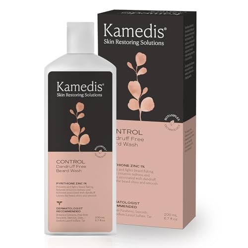 KAMEDIS Beard Wash - Dandruff & Flake Free Beard Shampoo with Pyrithione Zinc & Salicylic Acid, 6.7 oz - görsel 2