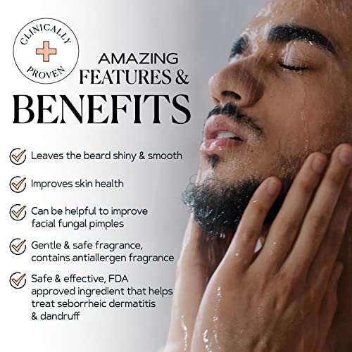KAMEDIS Beard Wash - Dandruff & Flake Free Beard Shampoo with Pyrithione Zinc & Salicylic Acid, 6.7 oz - görsel 12
