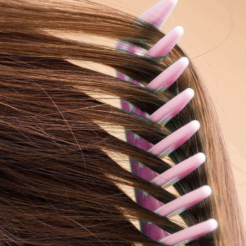 LLTGMV Wide Tooth Rat Tail Comb for Curly Hair - Pink | Detangling & Parting Comb for Wet Hair - görsel 7