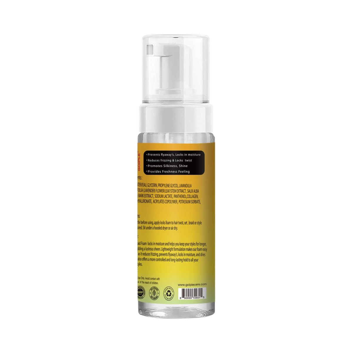 Extra Hold Styling Gel and Mousse for Braids, Twists, Locs, Cornrows - Frizz Taming, Smoothing & Edge Control with Rosemary Hair Growth Oil (Bonus: Hair Combs, Bonnet, Clips) Avelisse