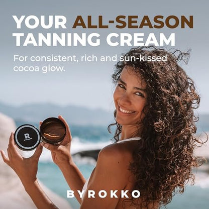 BYROKKO Shine Brown Chocolate Tan Accelerator Cream – Fast Bronzer for Deep, Long-Lasting Glow, 6.8 Fl Oz Avelisse