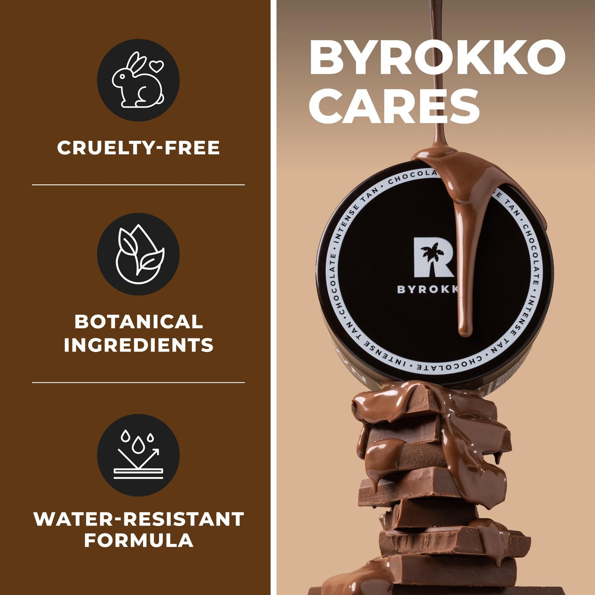 BYROKKO Shine Brown Chocolate Tan Accelerator Cream – Fast Bronzer for Deep, Long-Lasting Glow, 6.8 Fl Oz Avelisse