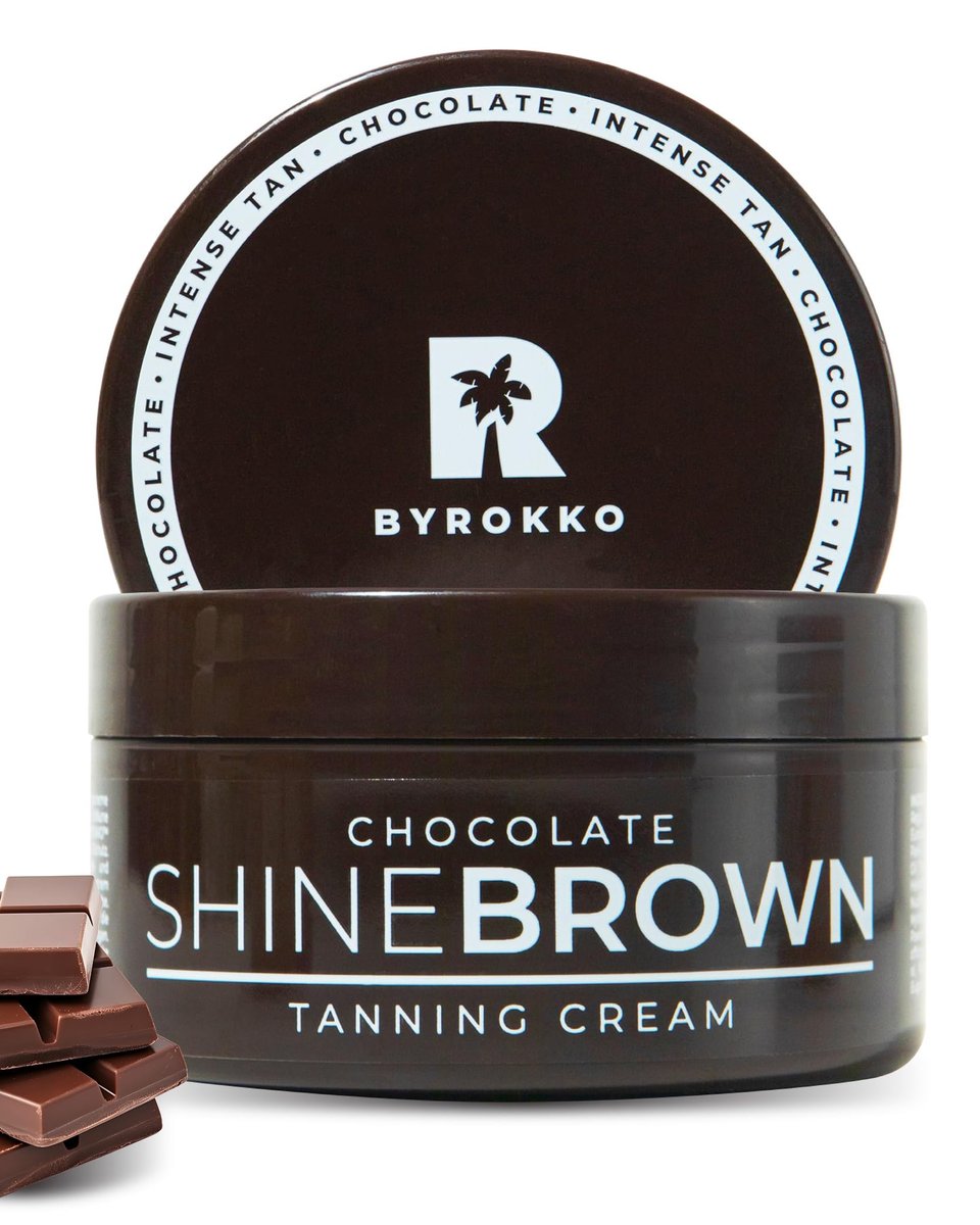 BYROKKO Shine Brown Chocolate Tan Accelerator Cream – Fast Bronzer for Deep, Long-Lasting Glow, 6.8 Fl Oz Avelisse